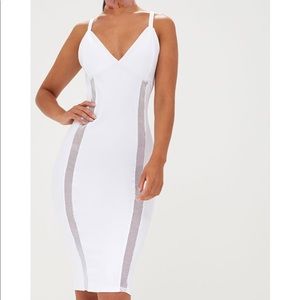 White midi dress